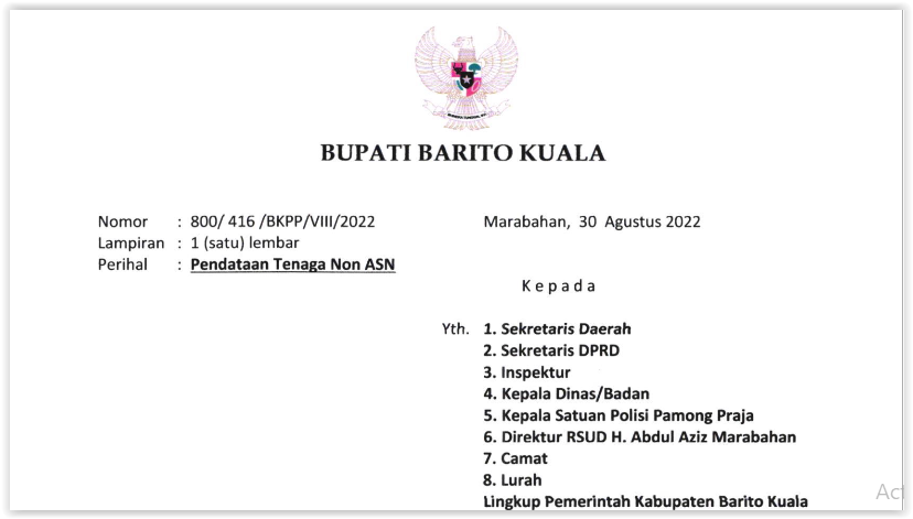 Pendataan Tenaga Non ASN