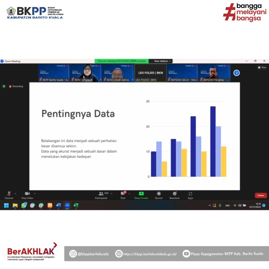 BKPP Hadiri Undangan Bimtek Layanan Peremajaan Data dan Web Services SIASN