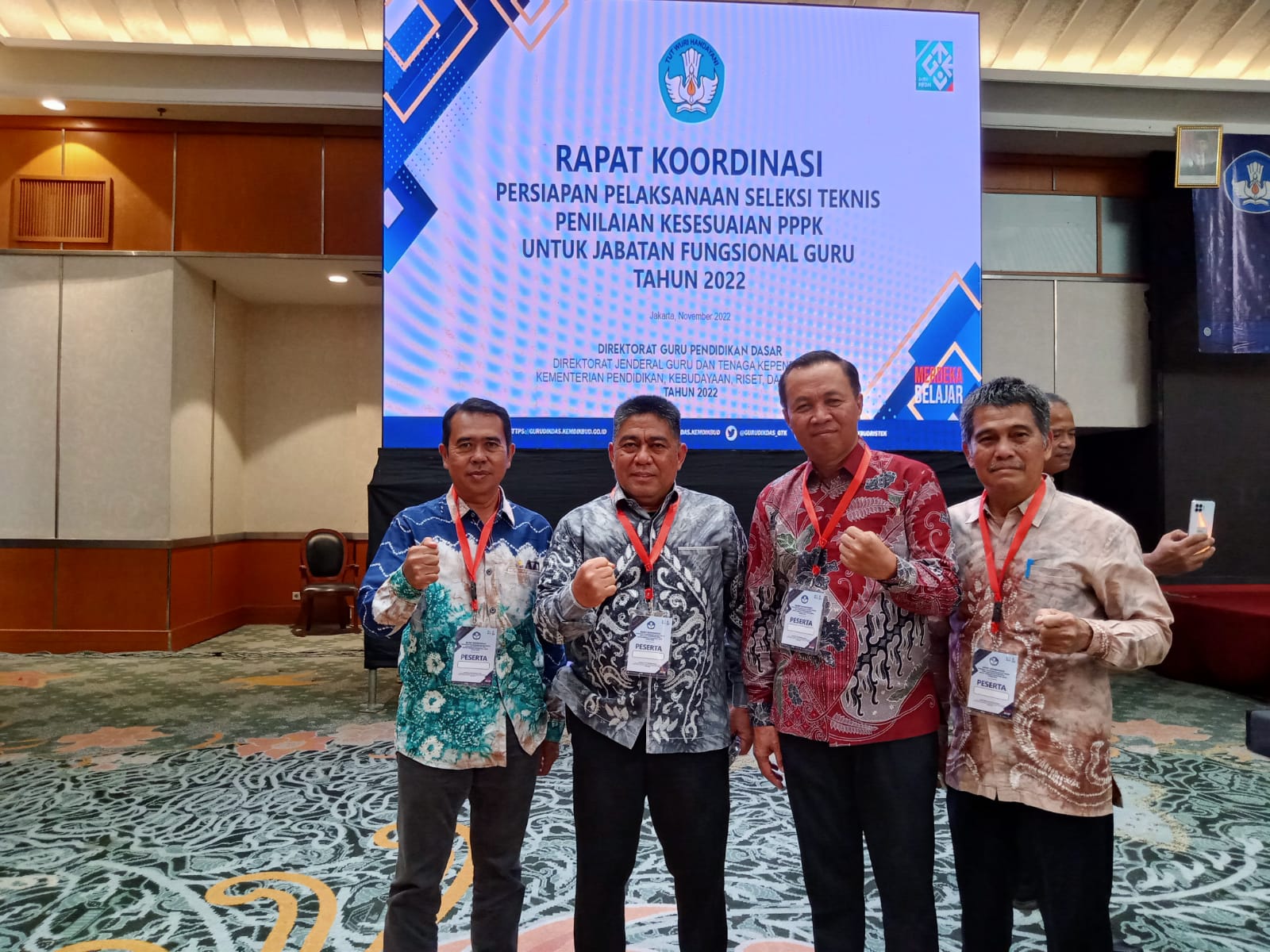 BKPP dan Disdik Batola Hadiri Rakor Penilaian Kesesuaian PPPK JF Guru 2022