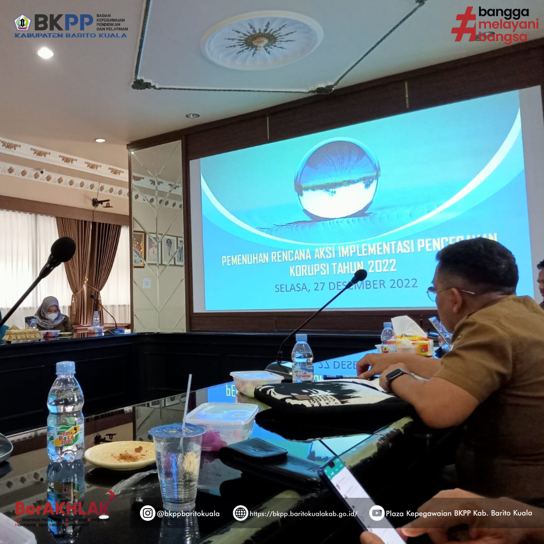 Pemenuhan Rencana Aksi Implementasi Pencegahan Korupsi Tahun 2022