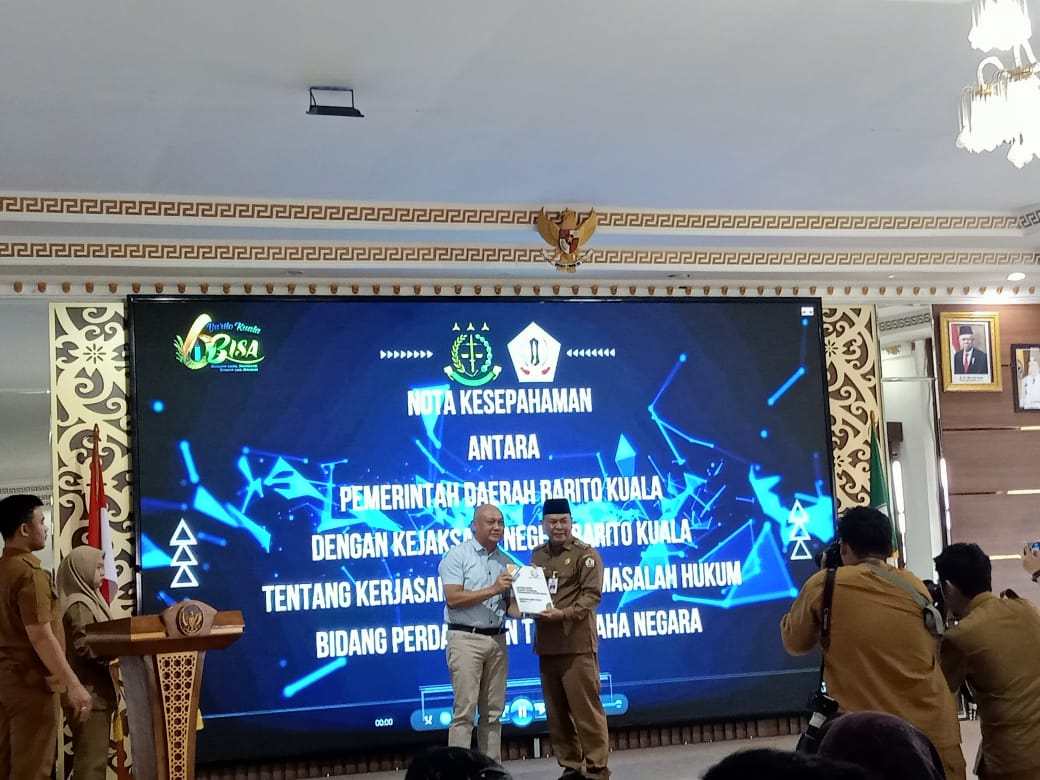 Hadiri Penandatanganan MoU, BKPP dukung Pendampingan Kejari ke Pemkab Barito Kuala