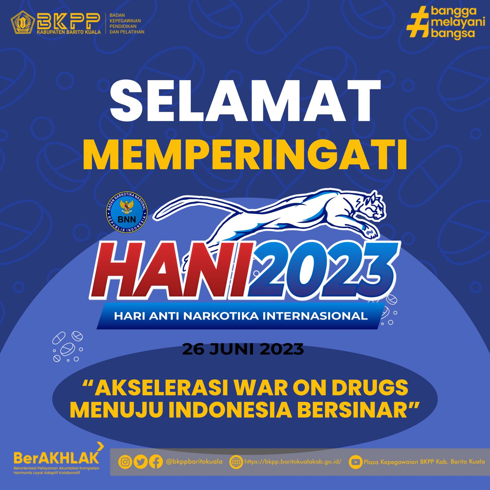 HANI 2023, “Akselerasi War On Drugs Menuju Indonesia Bersinar”