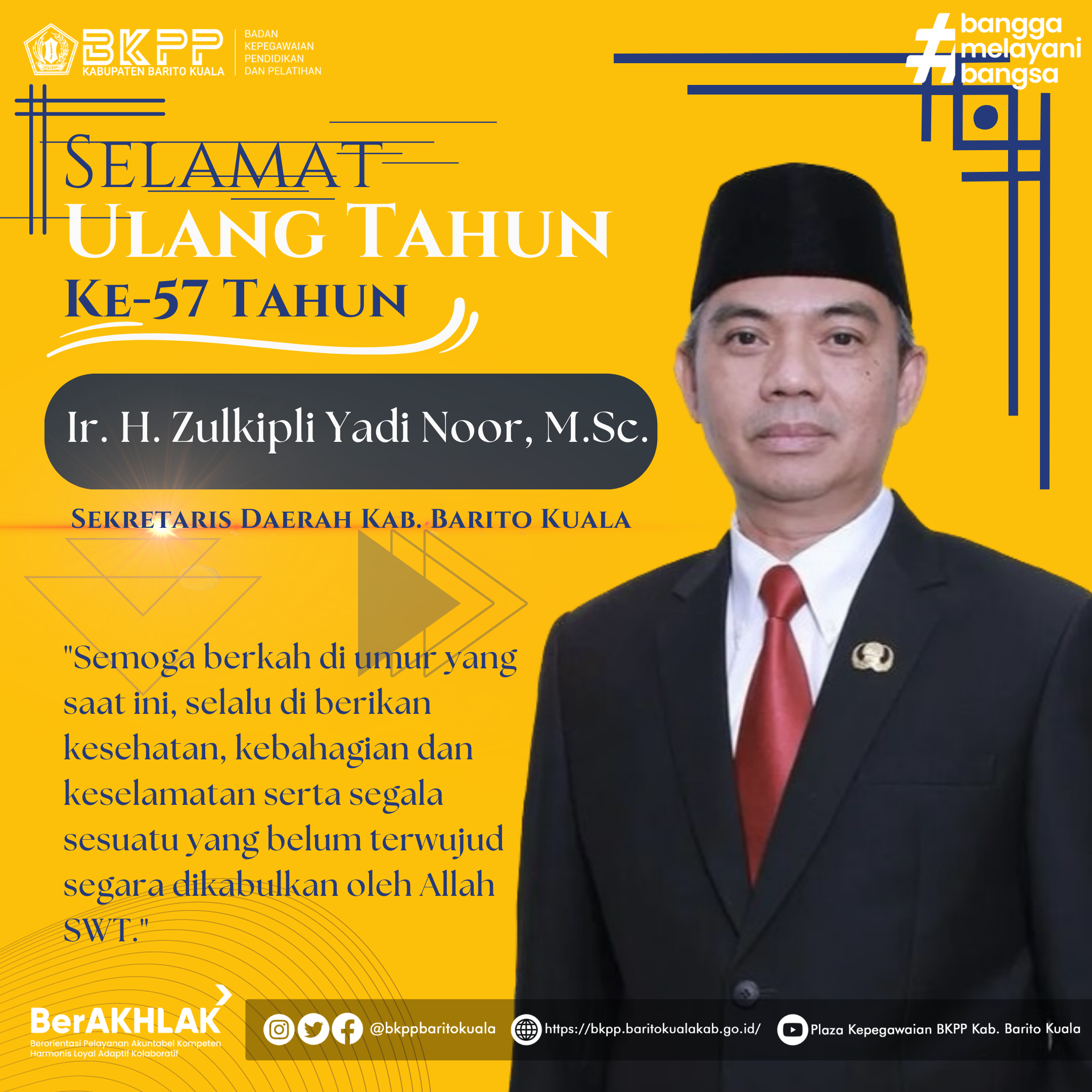 Selamat Ulang Tahun yang ke 57 Sekda Barito Kuala