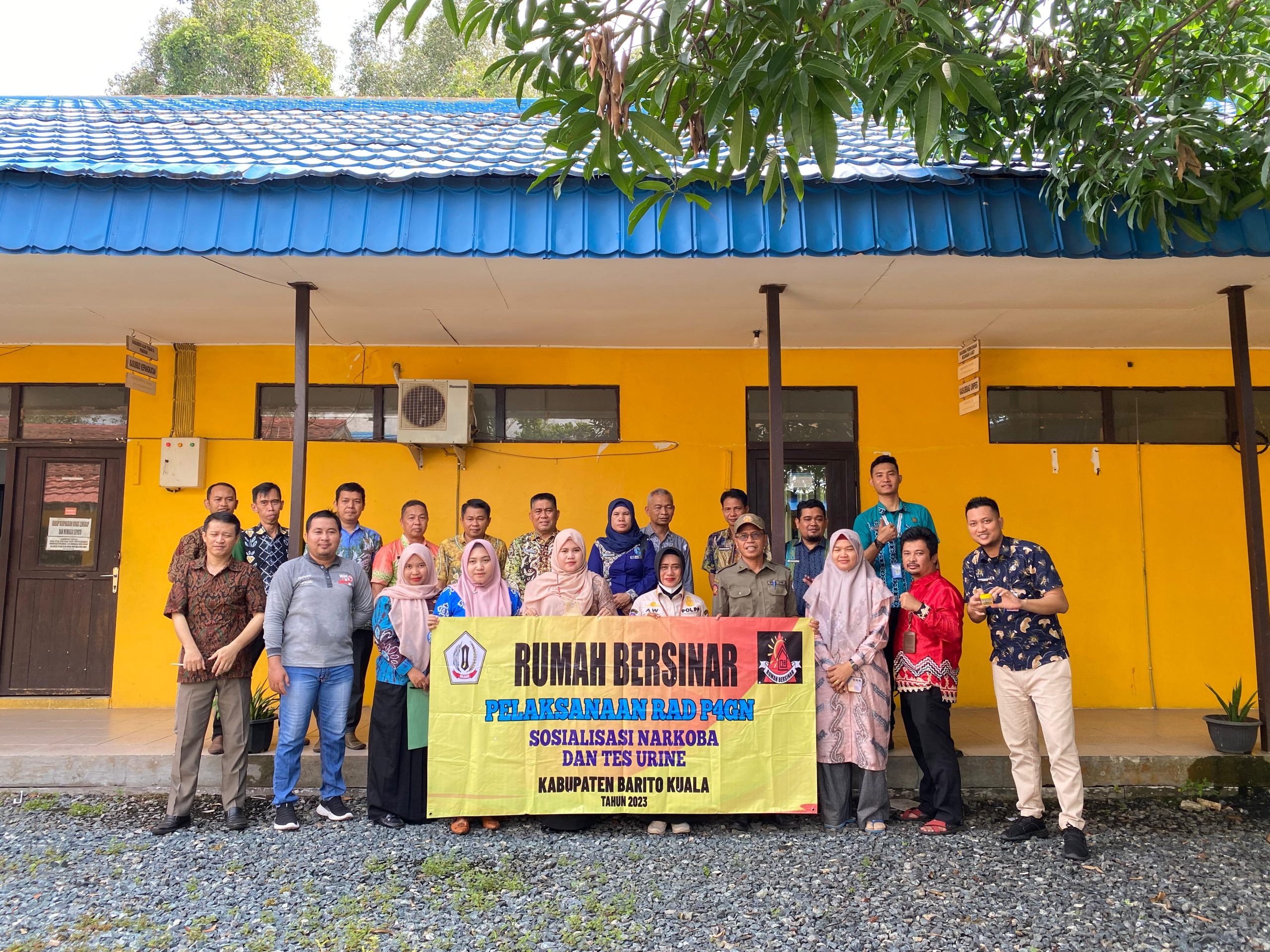 BKPP ikuti Pelaksanaan RAD Sosialisasi Narkoba dan Test Urin di Kabupaten Barito Kuala.