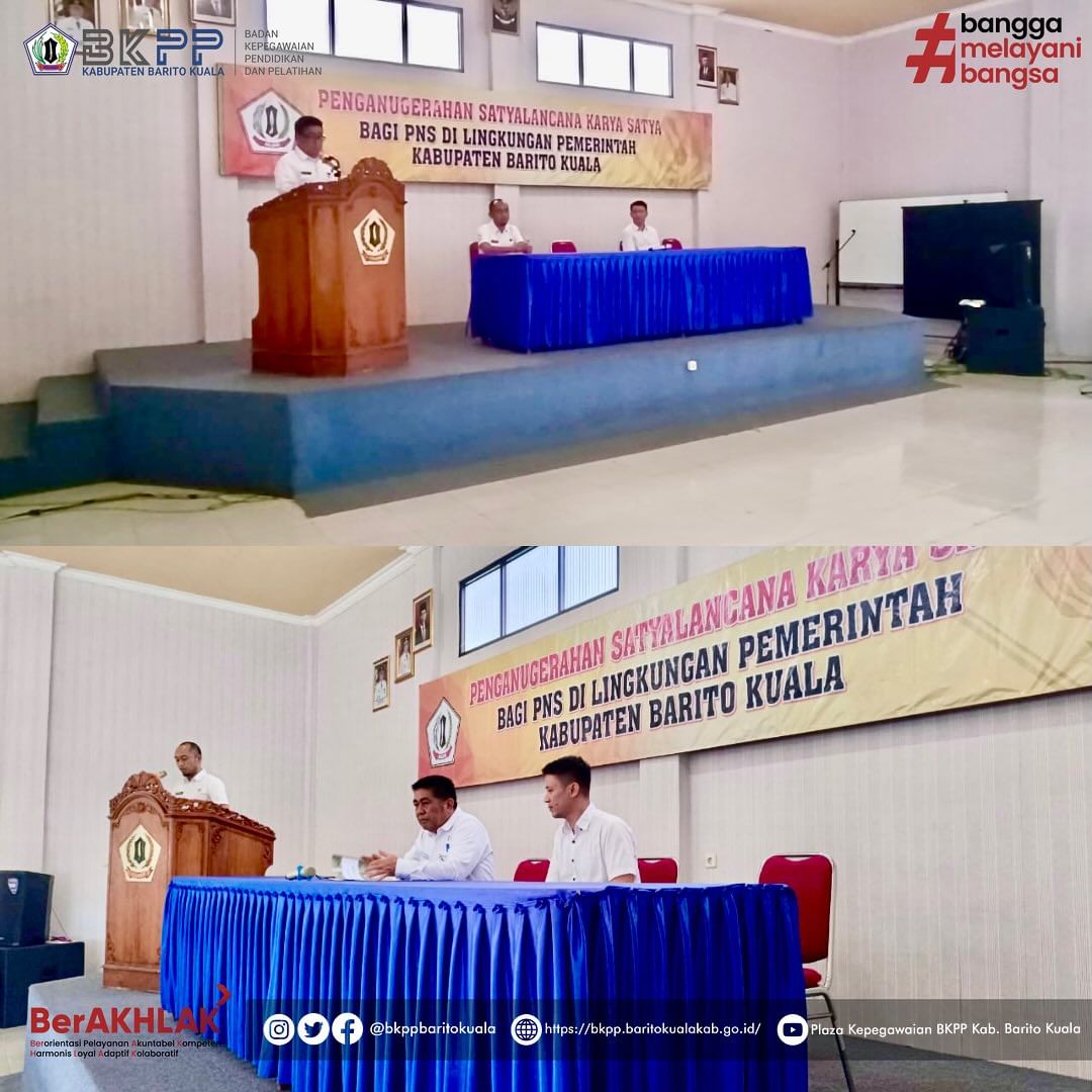 Penganugerahan Satyalancana Karya Satya bagi PNS di Lingkungan Pemerintah Kabupaten Barito Kuala