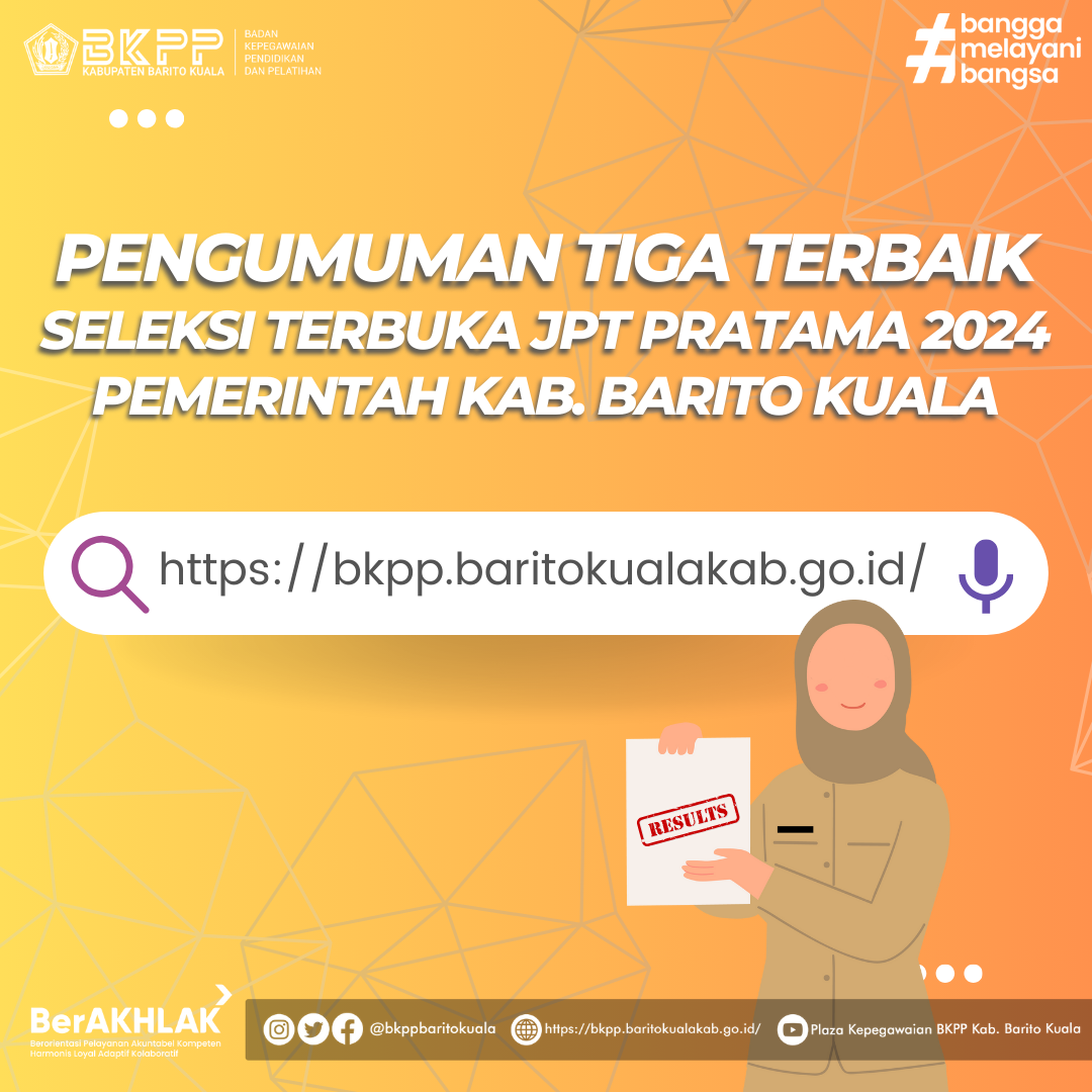Pengumuman Hasil Peringkat 3 Terbaik Selter JPTP Tahun 2024