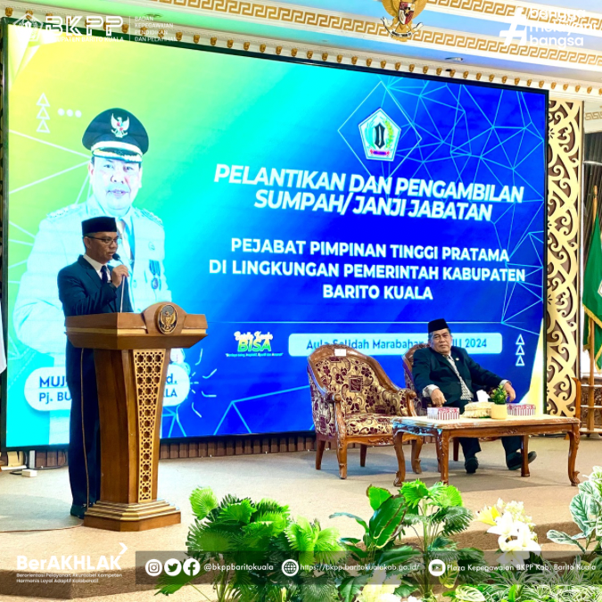Sekda Lantik Pimpinan Tinggi Pratama
