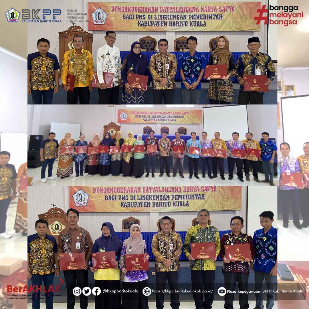 32 ASN Barito Kuala Menerima Tanda Kehormatan Satyalancana Karya Satya: Penghargaan untuk Dedikasi dan Komitmen